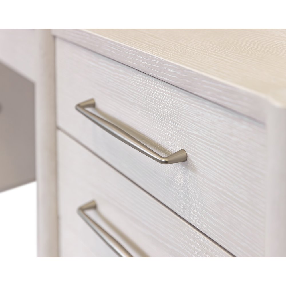Wood Desk with Hutch,Office Storage,Writing Table with Cabinet, Assembled, White
