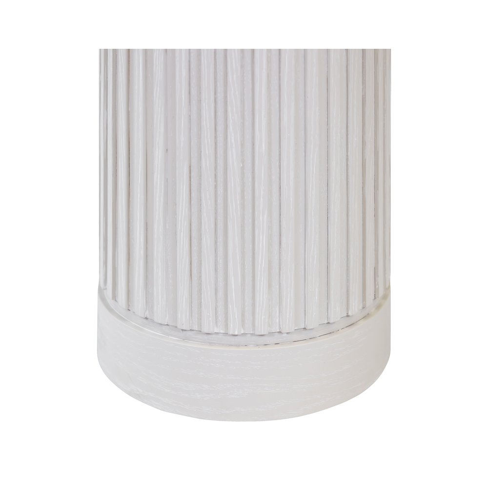 Modern round pedestal table, side table, cocktail stand, fully assembled, white