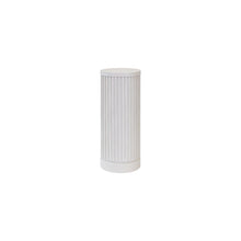 Modern round pedestal table, side table, cocktail stand, fully assembled, white