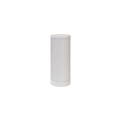 Modern round pedestal table, side table, cocktail stand, fully assembled, white