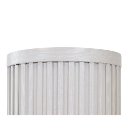 Modern round pedestal table, side table, cocktail stand, fully assembled, white