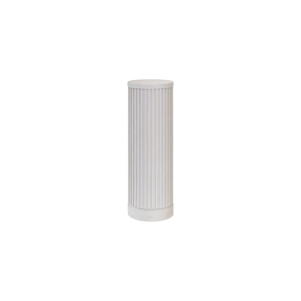 Modern round pedestal table, side table, cocktail stand, fully assembled, white