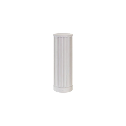 Modern round pedestal table, side table, cocktail stand, fully assembled, white