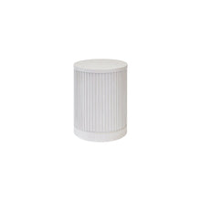 Modern round pedestal table, side table, cocktail stand, fully assembled, white