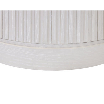 Modern round pedestal table, side table, cocktail stand, fully assembled, white