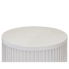 Modern round pedestal table, side table, cocktail stand, fully assembled, white