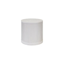 Modern round pedestal table, side table, cocktail stand, fully assembled, white
