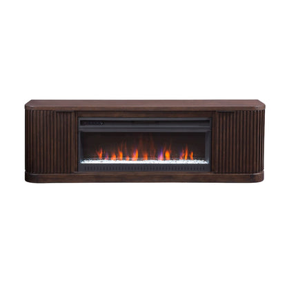 Tulane 76" Fireplace Console, Fully Assembled, Brown