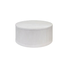 Modern round coffee table, side table, cocktail stand, fully assembled, white