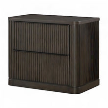 Wood Laminated Lateral File Cabinet with Legal and Letter Drawer, Brown