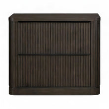 Wood Laminated Lateral File Cabinet with Legal and Letter Drawer, Brown