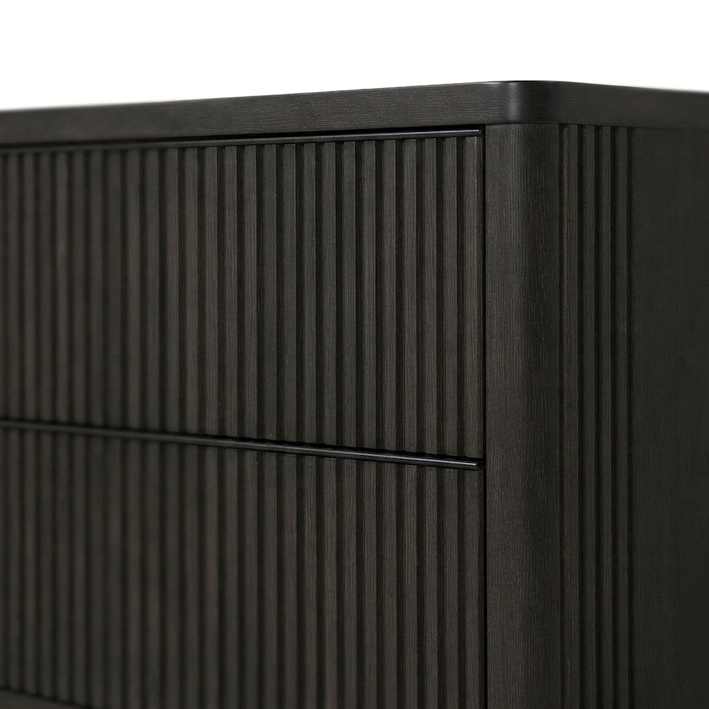 Wood Laminated Lateral File Cabinet with Legal and Letter Drawer, Brown