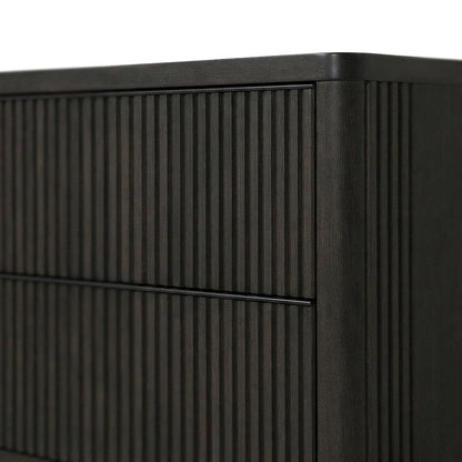 Wood Laminated Lateral File Cabinet with Legal and Letter Drawer, Brown