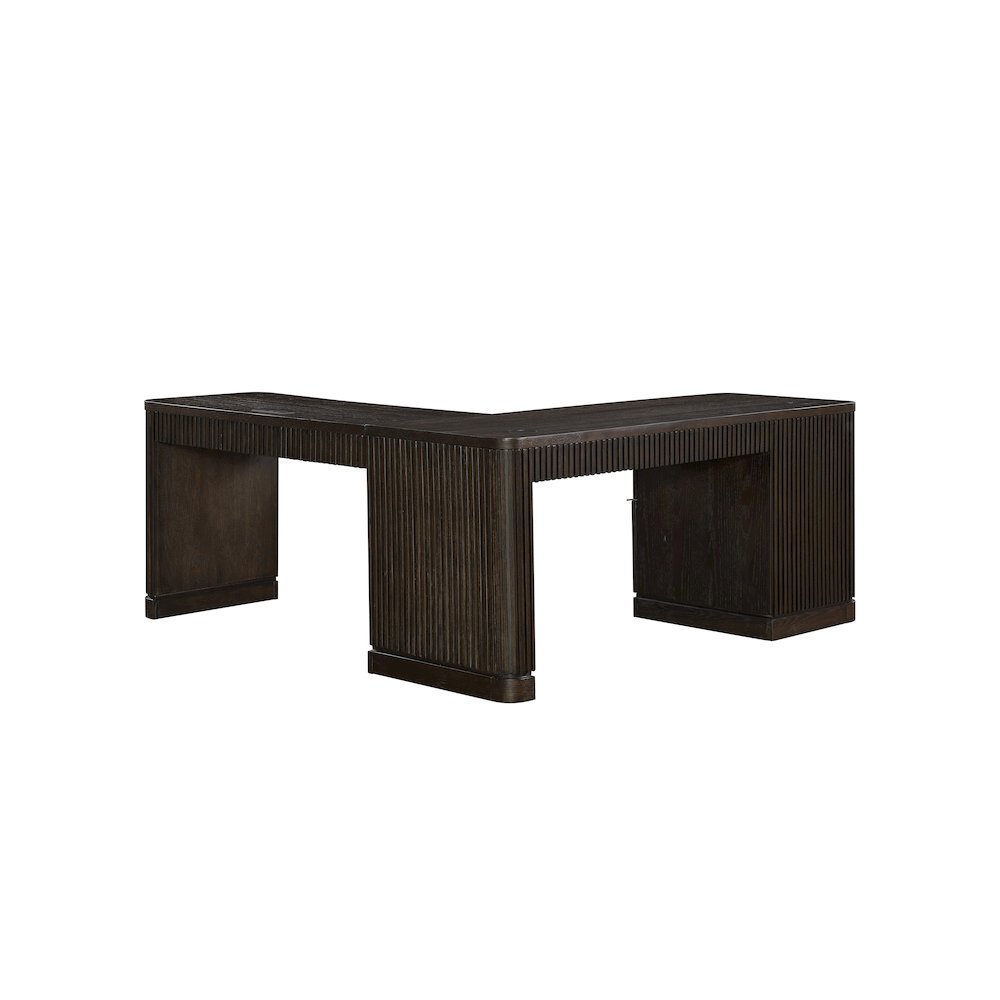 Tulane Pedestal L-Desk, Pedestal L-Desk with Open Return