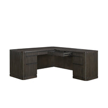 Tulane Pedestal L-Desk, Pedestal Desk, Office Desk, Brown