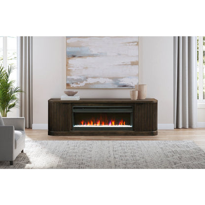 Tulane 76" Fireplace Console, Fully Assembled, Brown