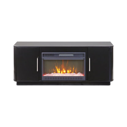 Uptown 60" Fireplace Console, Fully Assembled, Black