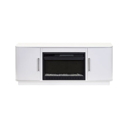 Uptown 60" Fireplace Console, Fully Assembled, White