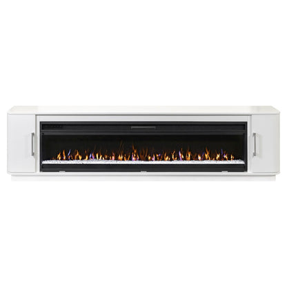 Uptown 84" Fireplace Console, Fully Assembled, White