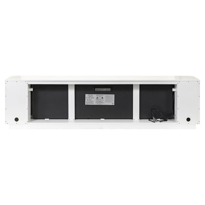 Uptown 84" Fireplace Console, Fully Assembled, White