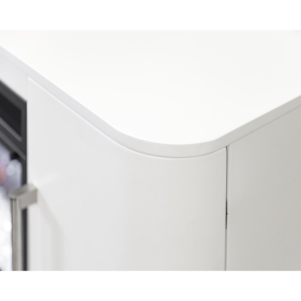 Uptown 84" Fireplace Console, Fully Assembled, White