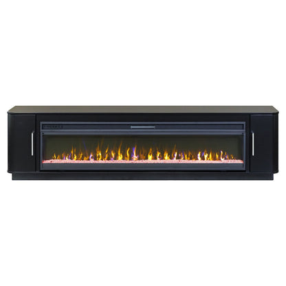 Uptown 96" Fireplace Console, Fully Assembled, Black
