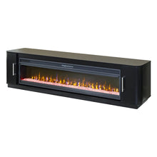 Uptown 96" Fireplace Console, Fully Assembled, Black