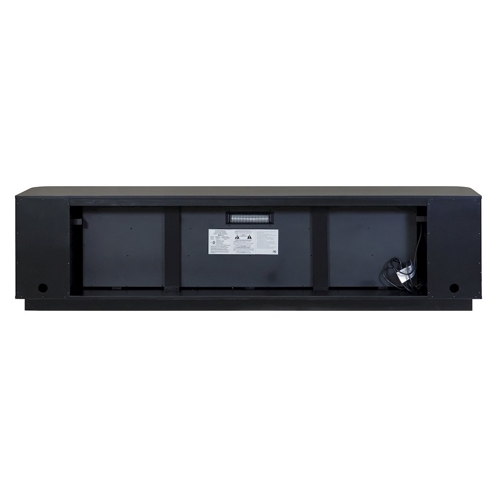 Uptown 96" Fireplace Console, Fully Assembled, Black