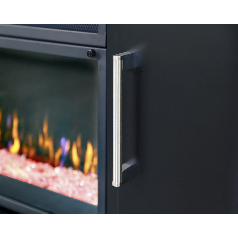 Uptown 96" Fireplace Console, Fully Assembled, Black