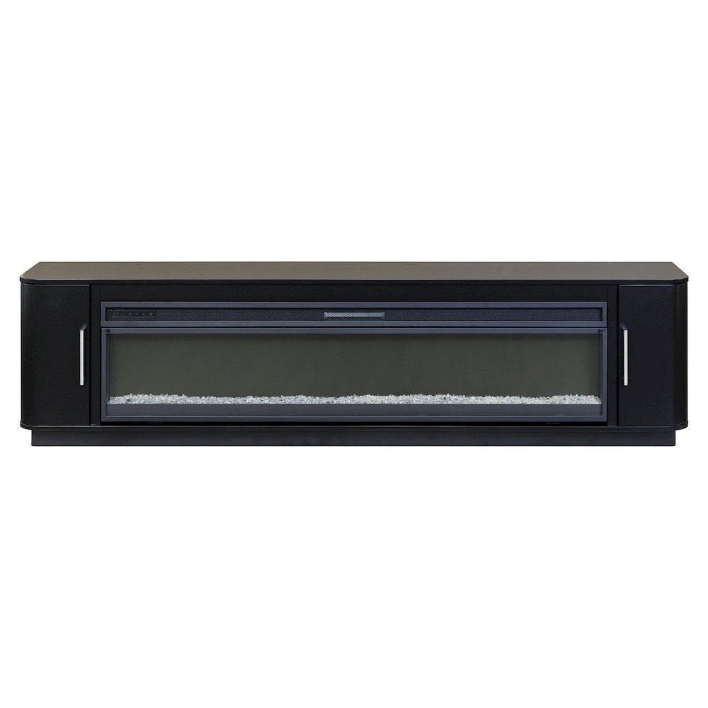 Uptown 96" Fireplace Console, Fully Assembled, Black