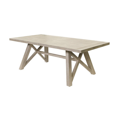 Winslow Modern Farmhouse Rectangular Extension Kitchen Dining Table, Brown
