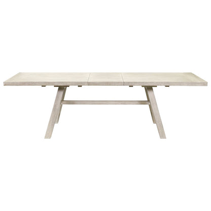 Winslow Modern Farmhouse Rectangular Extension Kitchen Dining Table, Brown