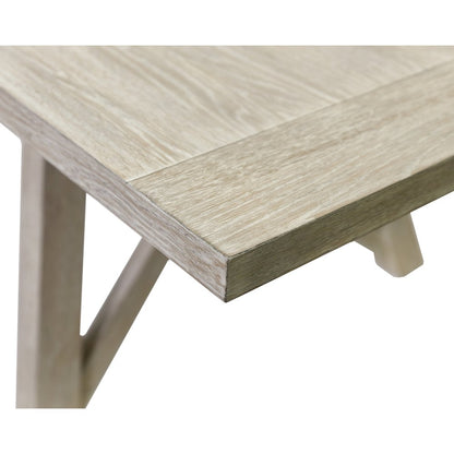Winslow Modern Farmhouse Rectangular Extension Kitchen Dining Table, Brown