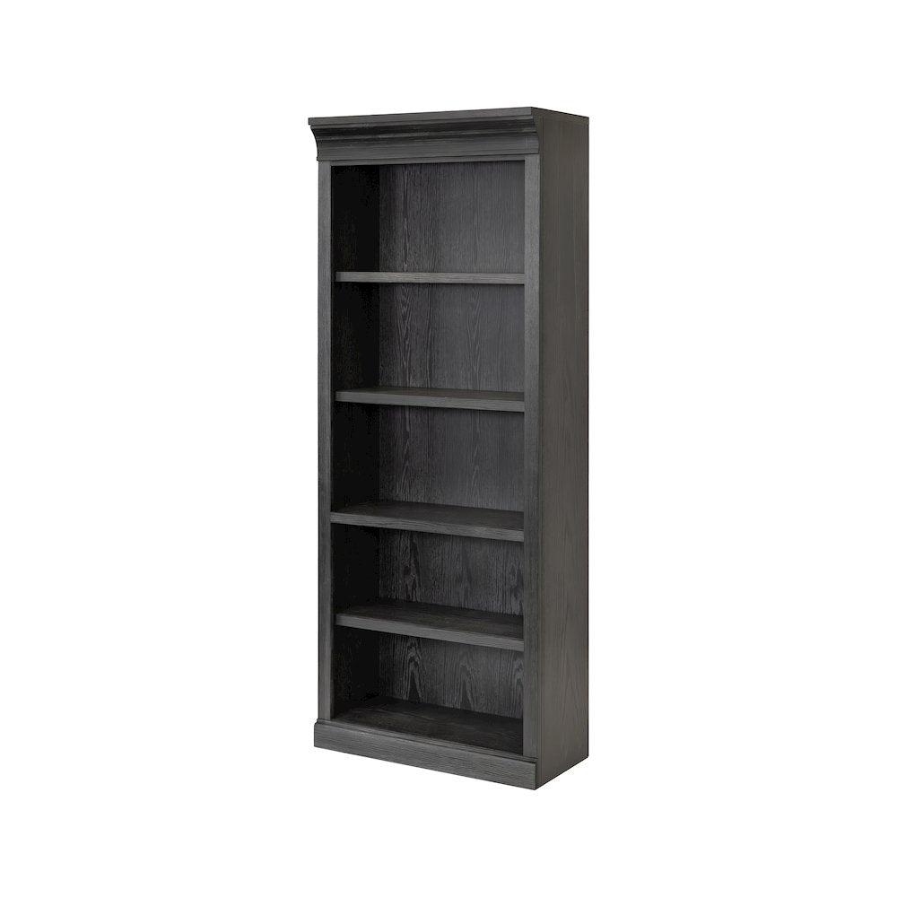 Traditional Wood Open Bookcase, Office Storage