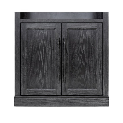 Traditional Wood Bookcase with Doors, Office Storage