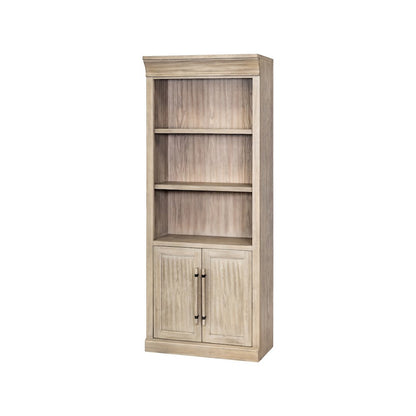 Traditional Wood Bookcase with Doors, Office Storage