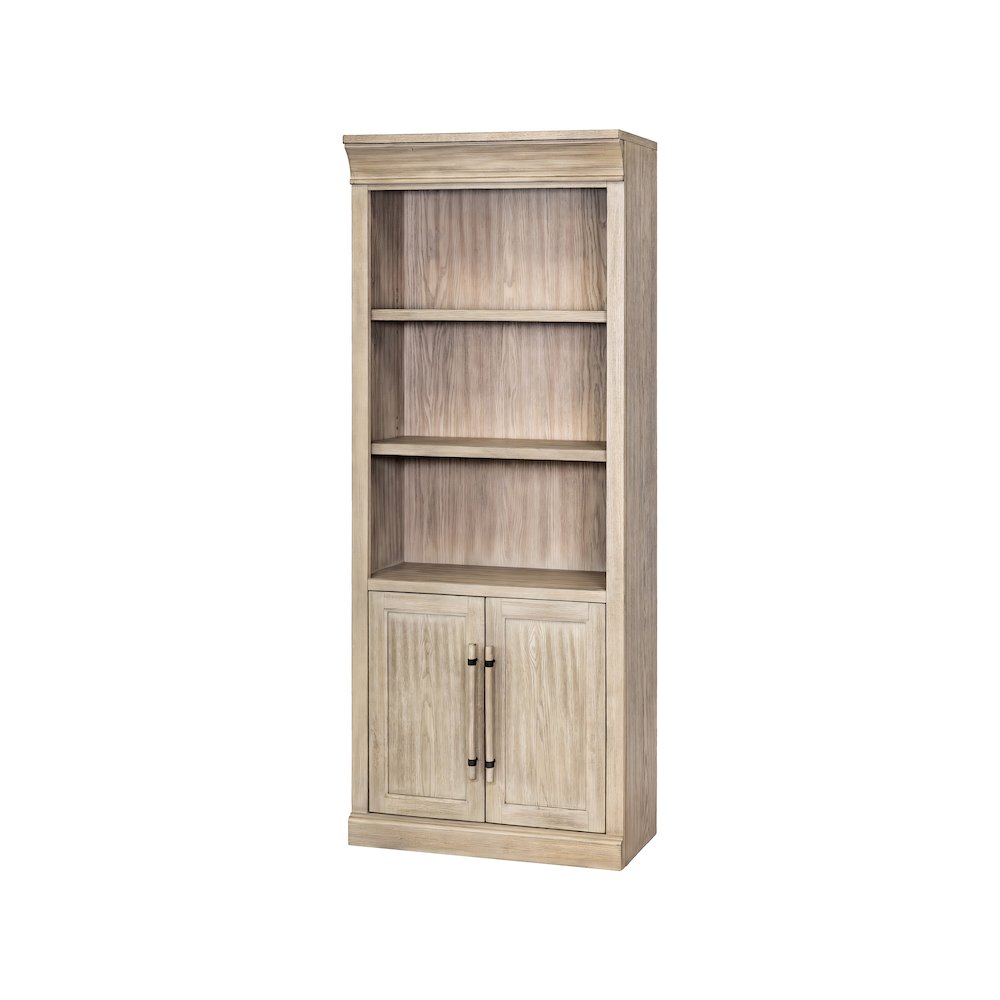 Traditional Wood Bookcase with Doors, Office Storage