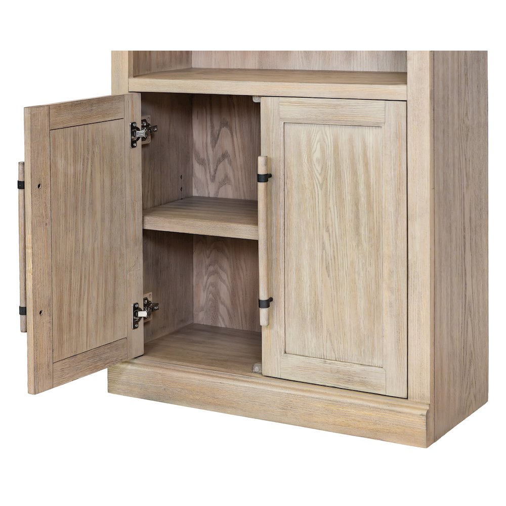 Traditional Wood Bookcase with Doors, Office Storage