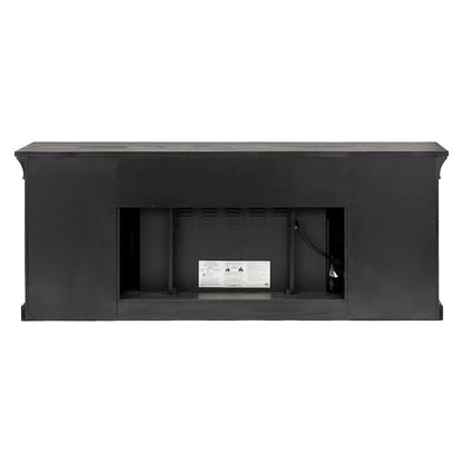 Transitional 80" Fireplace Console, Entertainment Storage, TV Stand