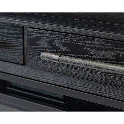 Transitional 80" Fireplace Console, Entertainment Storage, TV Stand