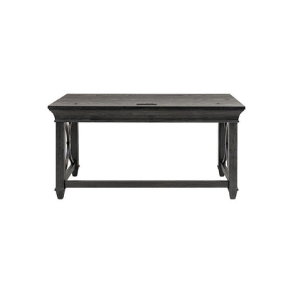 Traditional Wood Writing Desk, Office Table with Drawers