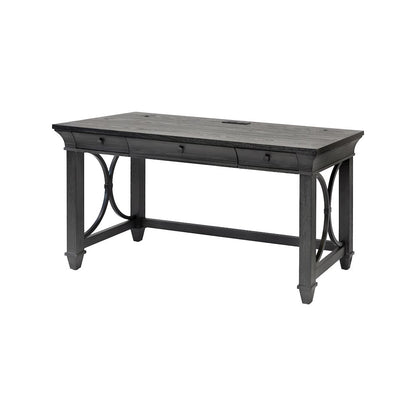 Traditional Wood Writing Desk, Office Table with Drawers