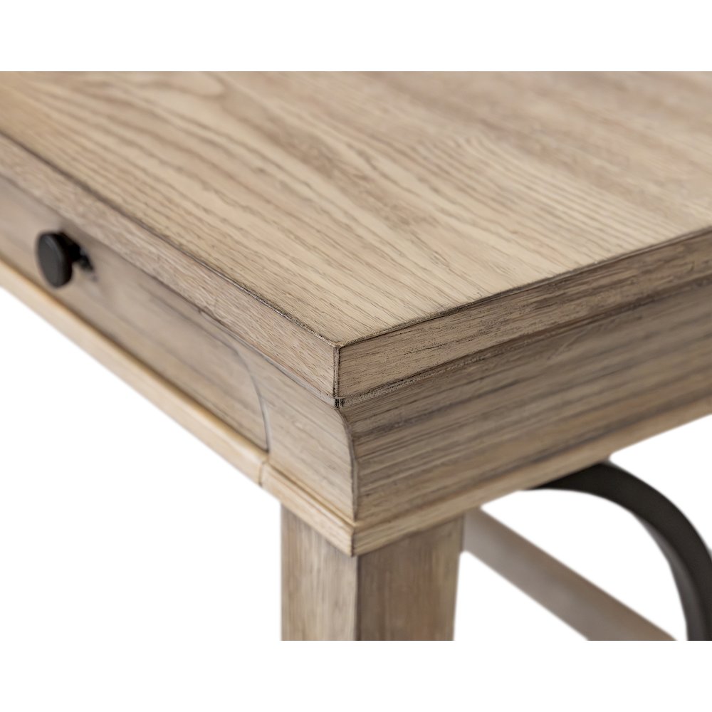 Traditional Wood Writing Desk, Office Table with Drawers