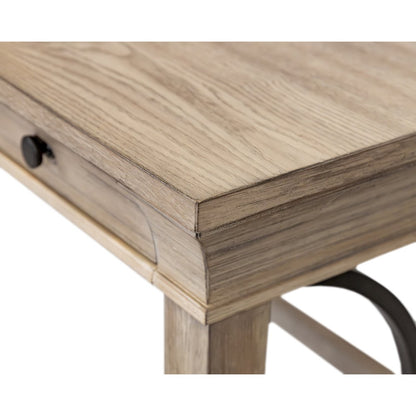 Traditional Wood Writing Desk, Office Table with Drawers