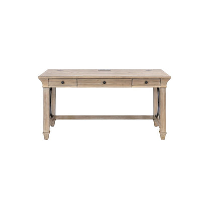 Traditional Wood Writing Desk, Office Table with Drawers