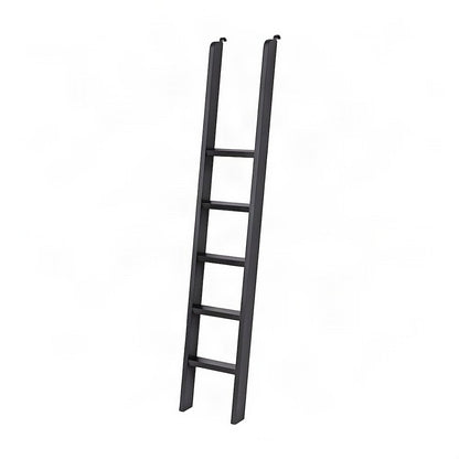 Solid Wood Blanket Ladder Shelf and Decorative Quilt Rack Stand, Black