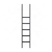Solid Wood Blanket Ladder Shelf and Decorative Quilt Rack Stand, Black