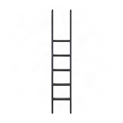 Solid Wood Blanket Ladder Shelf and Decorative Quilt Rack Stand, Black