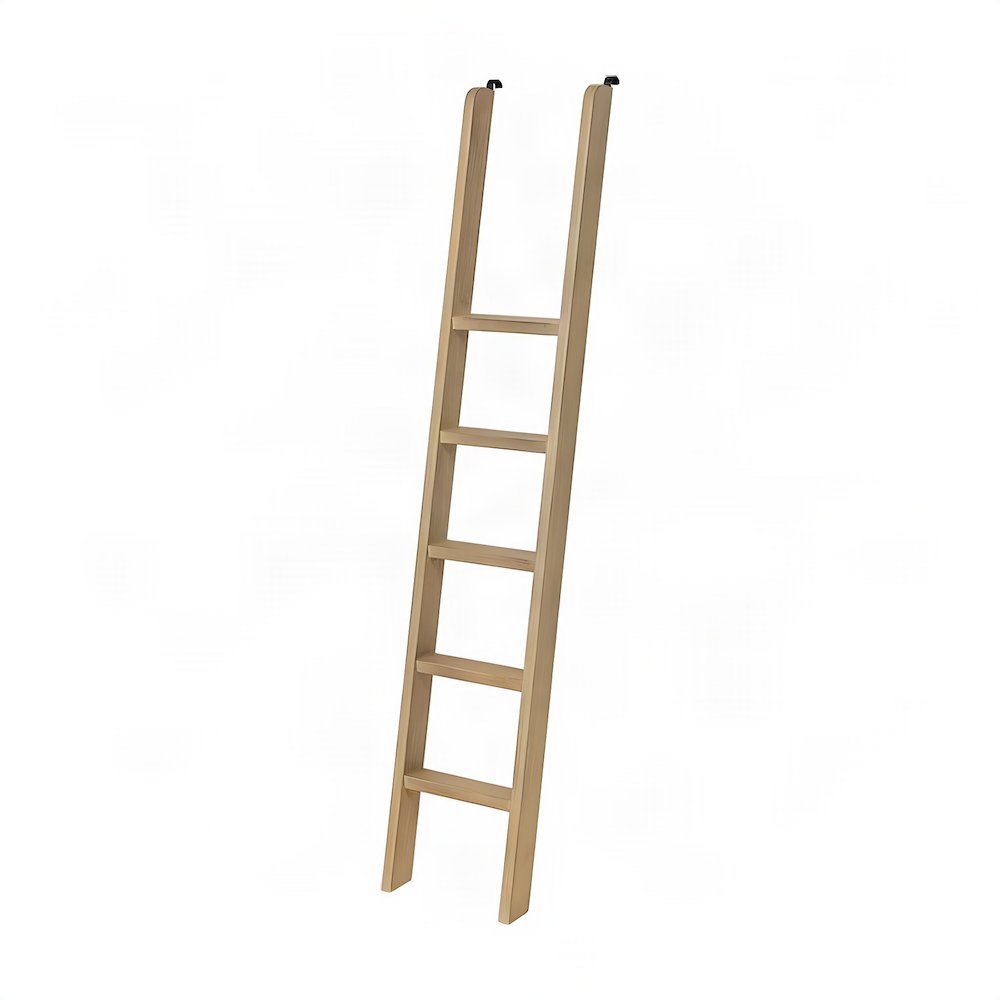 Solid Wood Blanket Ladder Shelf and Decorative Quilt Rack Stand, Brown