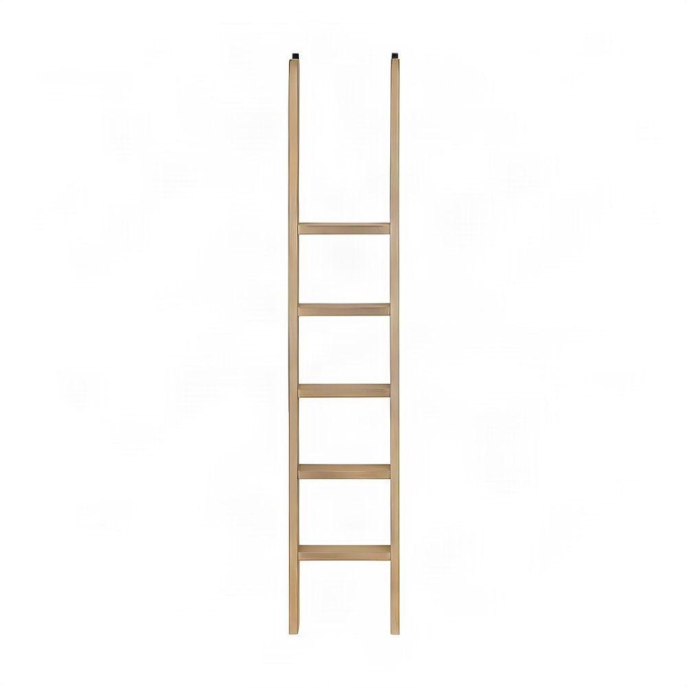 Solid Wood Blanket Ladder Shelf and Decorative Quilt Rack Stand, Brown